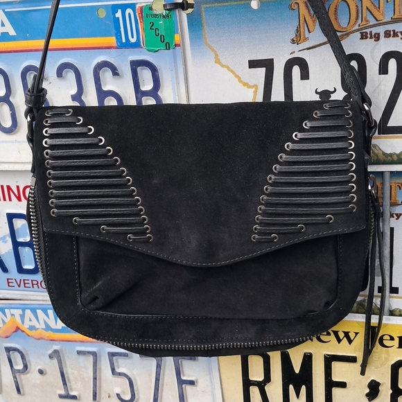 Vince Camuto Leather Moto Crossbody Bag - Picture 2 of 10